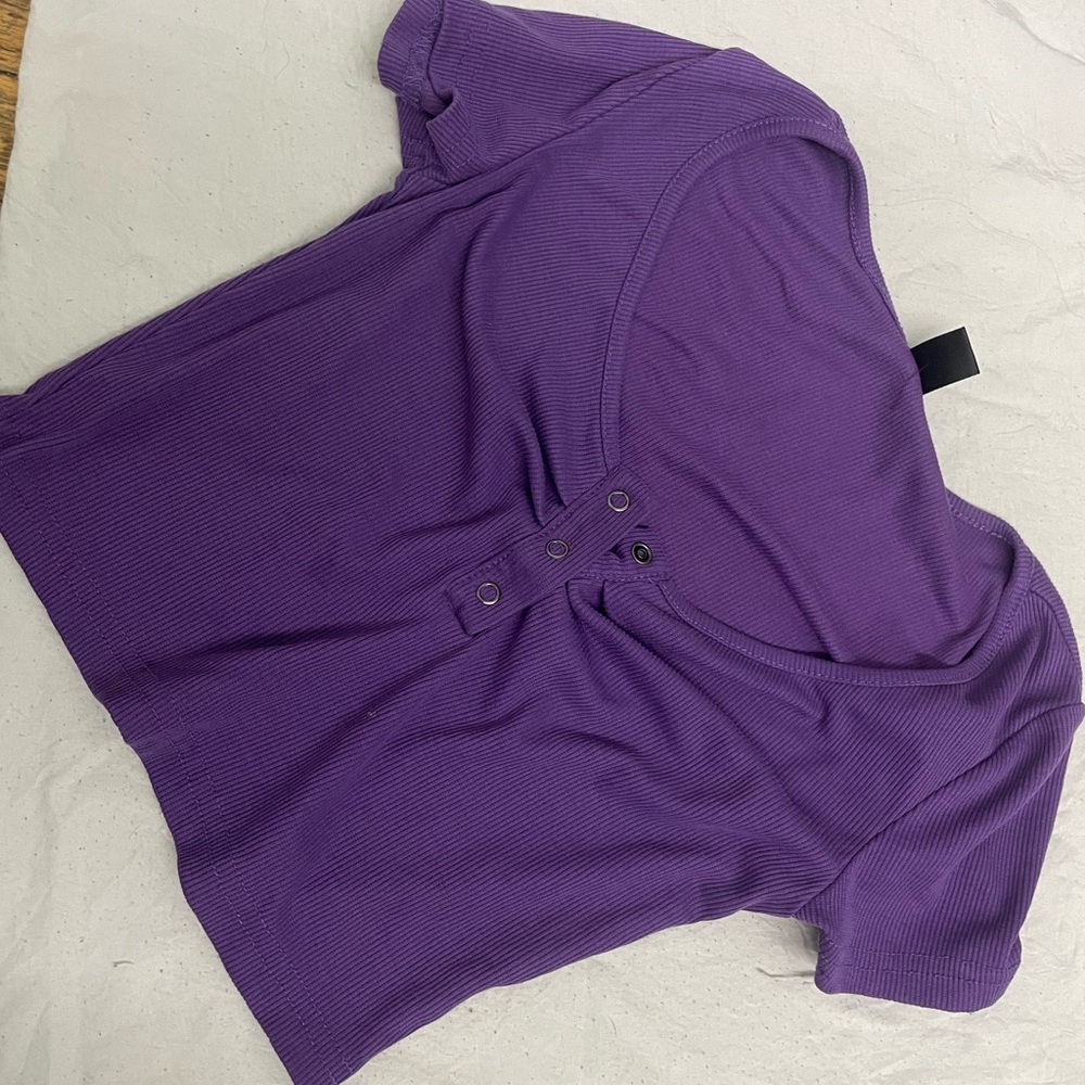 SHEIN purple button top size XS